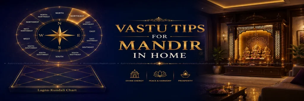 Vastu tips for mandir in home - 16 direction placement chart and remedies