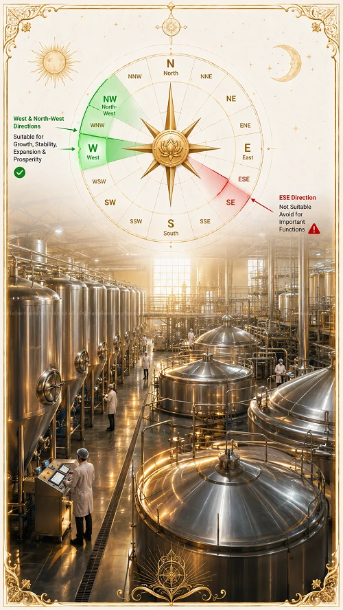 Vastu for Fermentation tanks in processing unit in Kolkata India