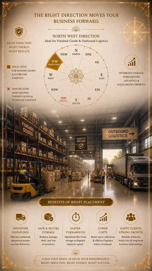 Vastu for finished goods placement in Industry and factory in India