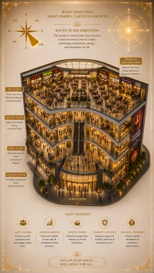 Vastu for food court in S-SSE
