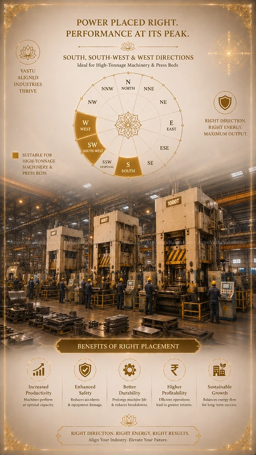 Vastu for high tonnage machinery in Industries in Kolkata