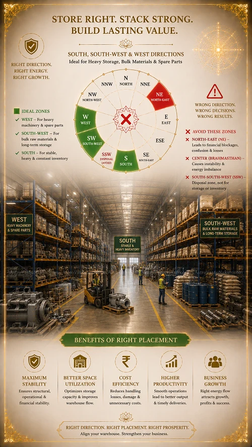 Vastu for heavy storage in factory and industry