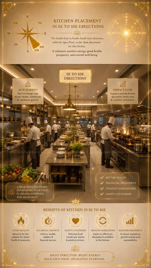 Vastu for kitchen direction in hotels & restaurants