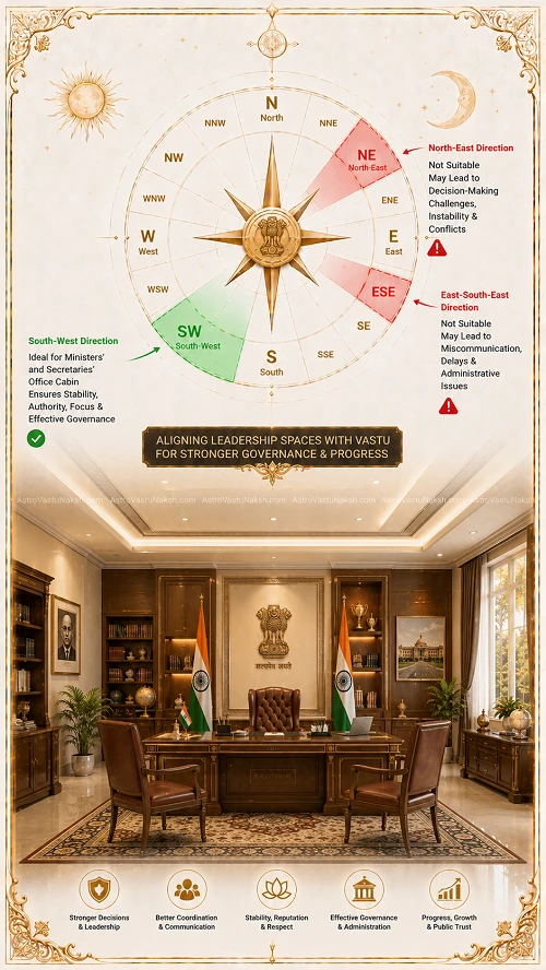 Vastu for minister office direction in India