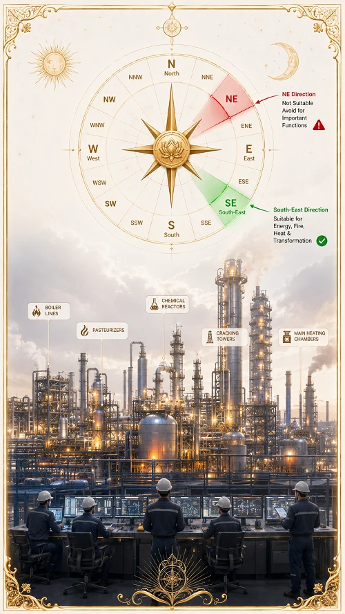 Vastu for reactors & boilers in processing unit in Kolkata India