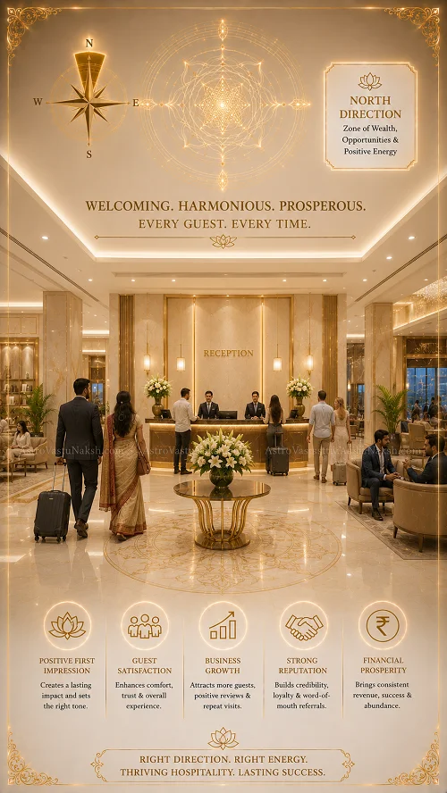 Vastu for reception in hotels & resorts
