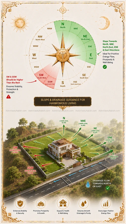 Vastu for residential plot slope and drainage