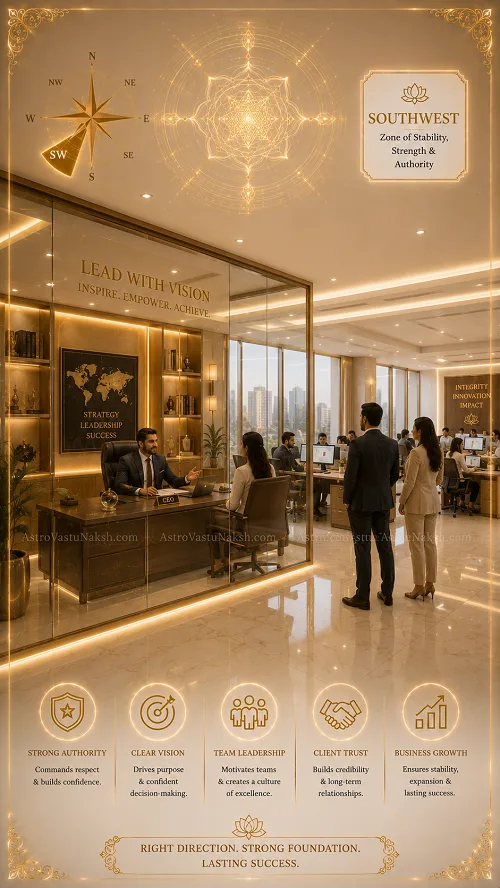 ceo cabin vastu in SW