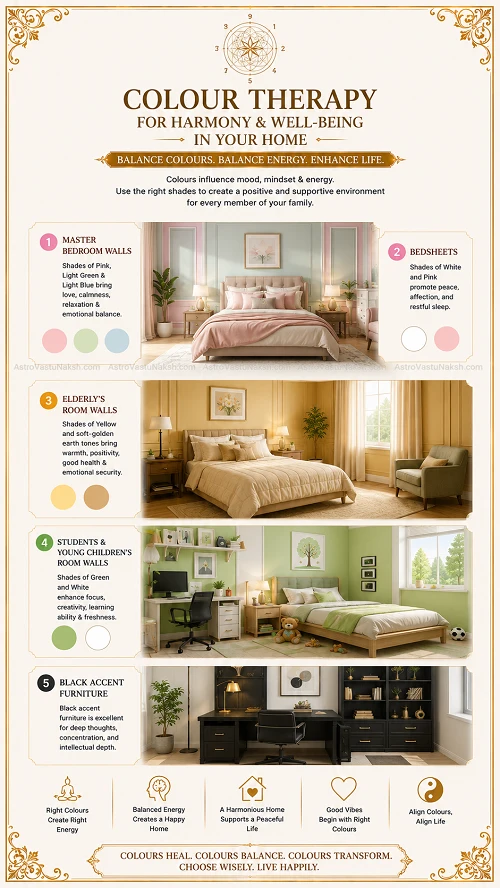 colour therapy master bedroom & kids bedroom