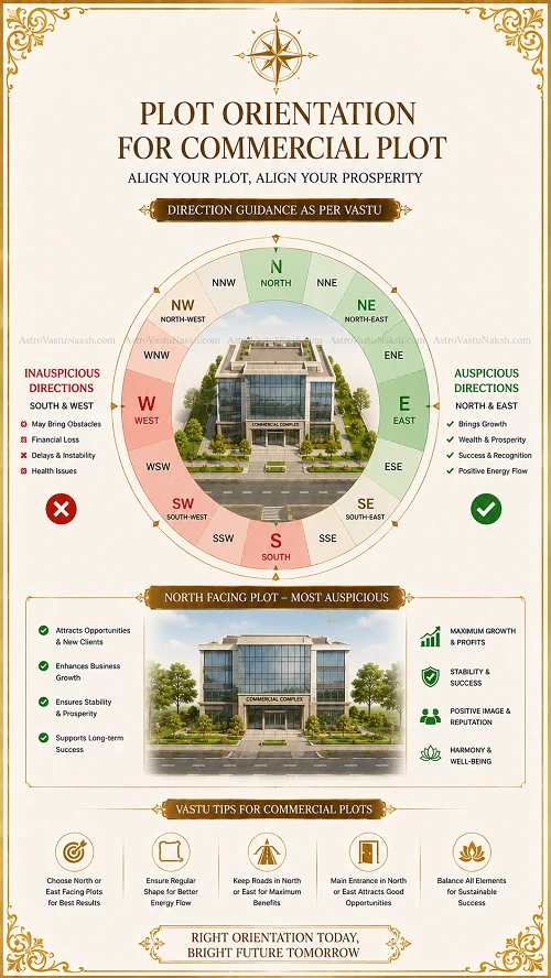 vastu for commercial plot direction